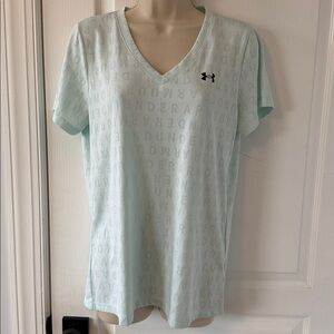 Under Armour Mint Polyester V-Neck Tee